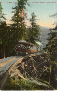 1914 Postcard • Mt. Tamalpais & Muir Woods Railway Ascending Mount Tamalpais