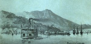 View of Sausalito Landing and Mt. Tamalpais • 1884 Illustration