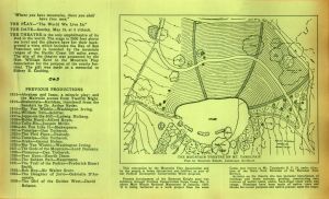 Diagram for the terraced Mountain Theater with Mountain Play History • 1935